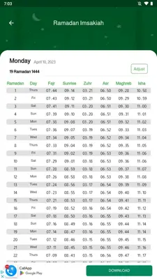 Prayer Times Azan Program android App screenshot 11